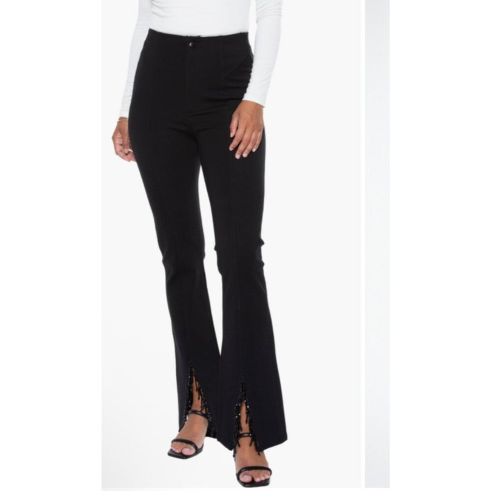 Blue Revival Ponte Oh La La Boot Pant Women’s 27 Black Bead Trim NEW $169